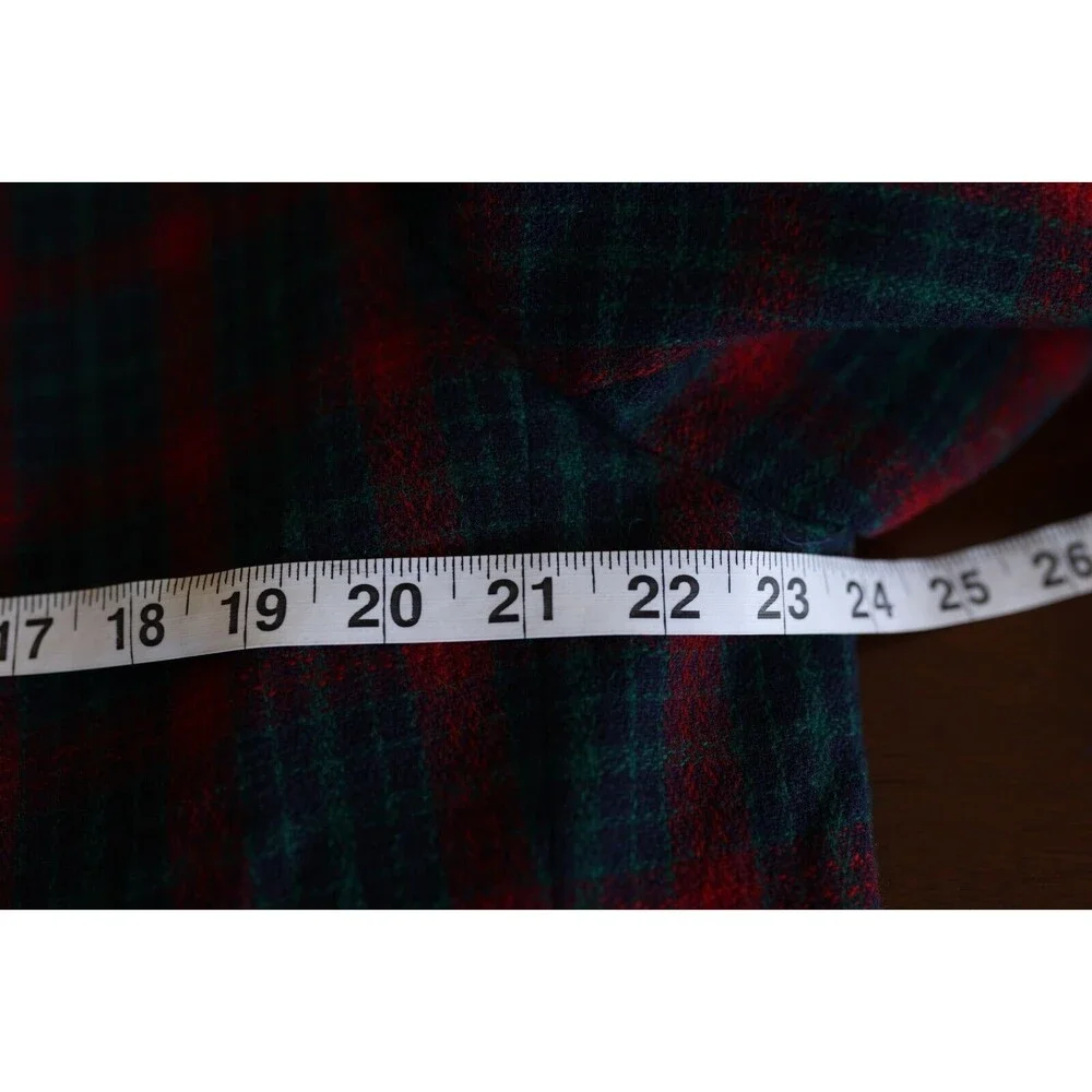 Vintage Leslie Fay Blazer Jacket Womens 18W Christmas Green Red Plaid Wool